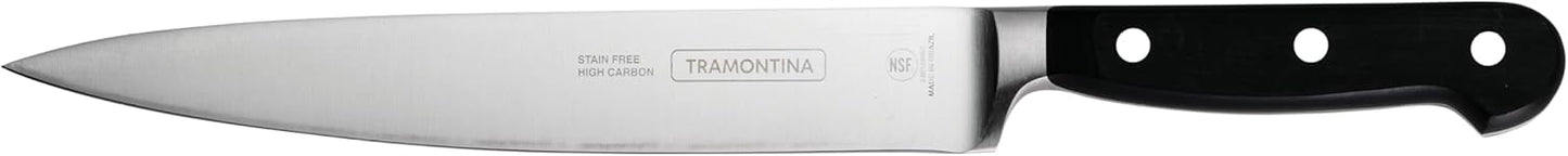 Tramontina Pro Series Forged 8-Inch Carving Knife, Stain-free High-Carbon Steel Kitchen Knives for Slicing Brisket and other Meats