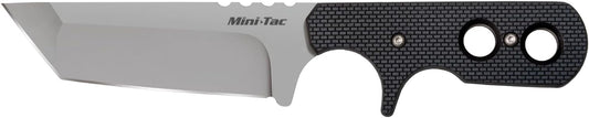 COLD STEEL Mini Tac Tanto 3.75" AUS8A Razor-Sharp Blade 3" Griv-Ex Handle Tactical Fixed Blade Neck Knife w/Secure-Ex Sheath