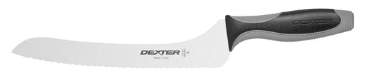 Dexter-Russell V163-9SC-PCP V-Lo (29323) Sandwich Knife, 9", offset, scalloped edge, DEXSTEEL stain-free, high-carbon steel, soft-to-the-touch handle, Perfect Cutlery Packaging, NSF Certified