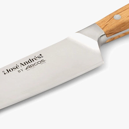 Arcos Jose Andres 10-Inch Fillet Knife Forged Meat Slicer | Professional NITRUM Stainless Steel Blade with Silk Edge | Ideal for Slicing Ham or Prosciutto | Ergonomic Holm Oak Wood Handle