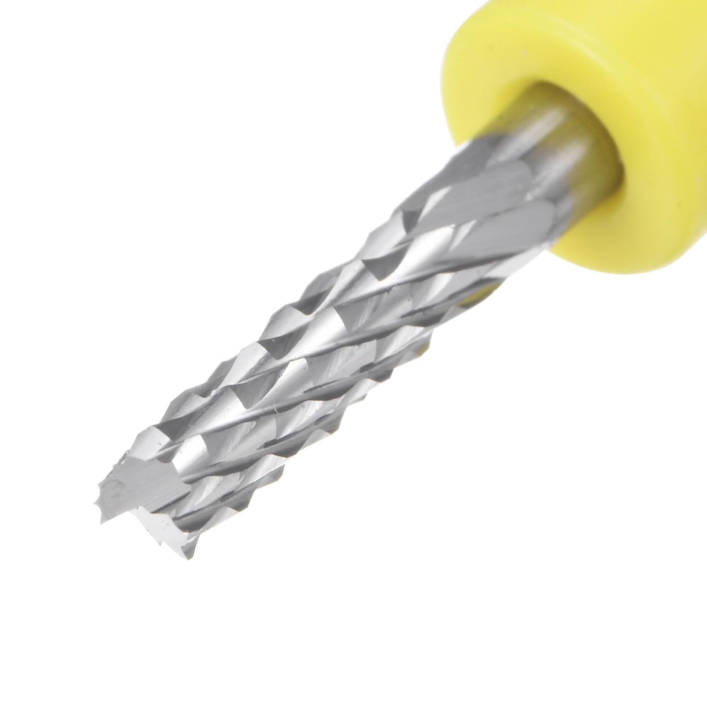 HARFINGTON 10pcs End Mill Bits 0.8mm Solid Carbide CNC Router Bits Engraving Cutter Tools for PCB Circuit Board Milling Machine Wood Carving, 1/8" Straight Shank