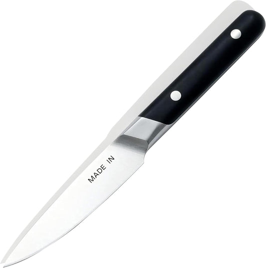 Cookware - 3.8" Paring Knife - Crafted in France - Full Tang With Truffle Black Handle
