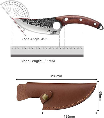 Smith Chu Gift for Men Viking Knife Hand Forged High Carbon Steel Japan Chef Knives for BBQ Meat Vegetables Cutting