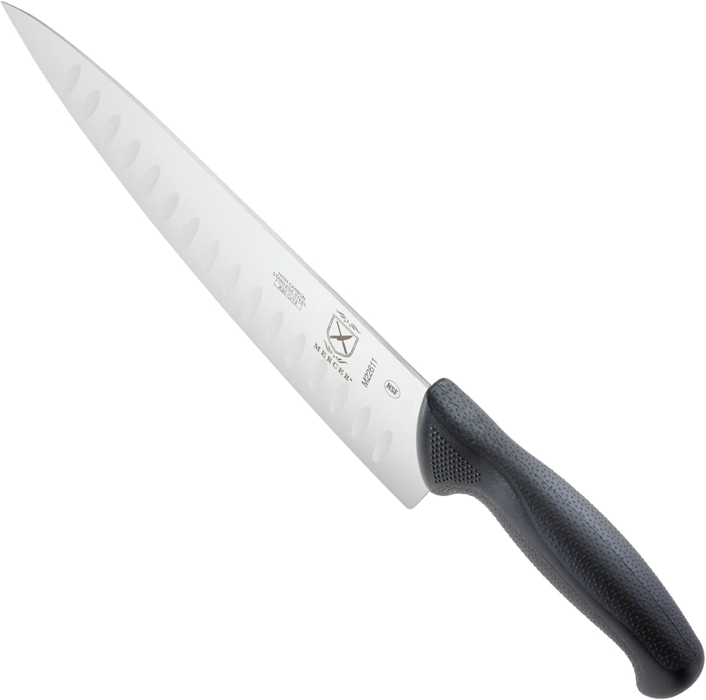 Mercer Culinary M22408 Millennia Black Handle, 8-Inch Offset Wavy Edge, Bread Knife