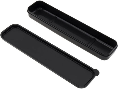 Portable Flatware Box Travel Tableware Storage Case, Simple Tableware Storage Box Case for Cutlery Kit, 9.64 x 2.32 inches (Black)