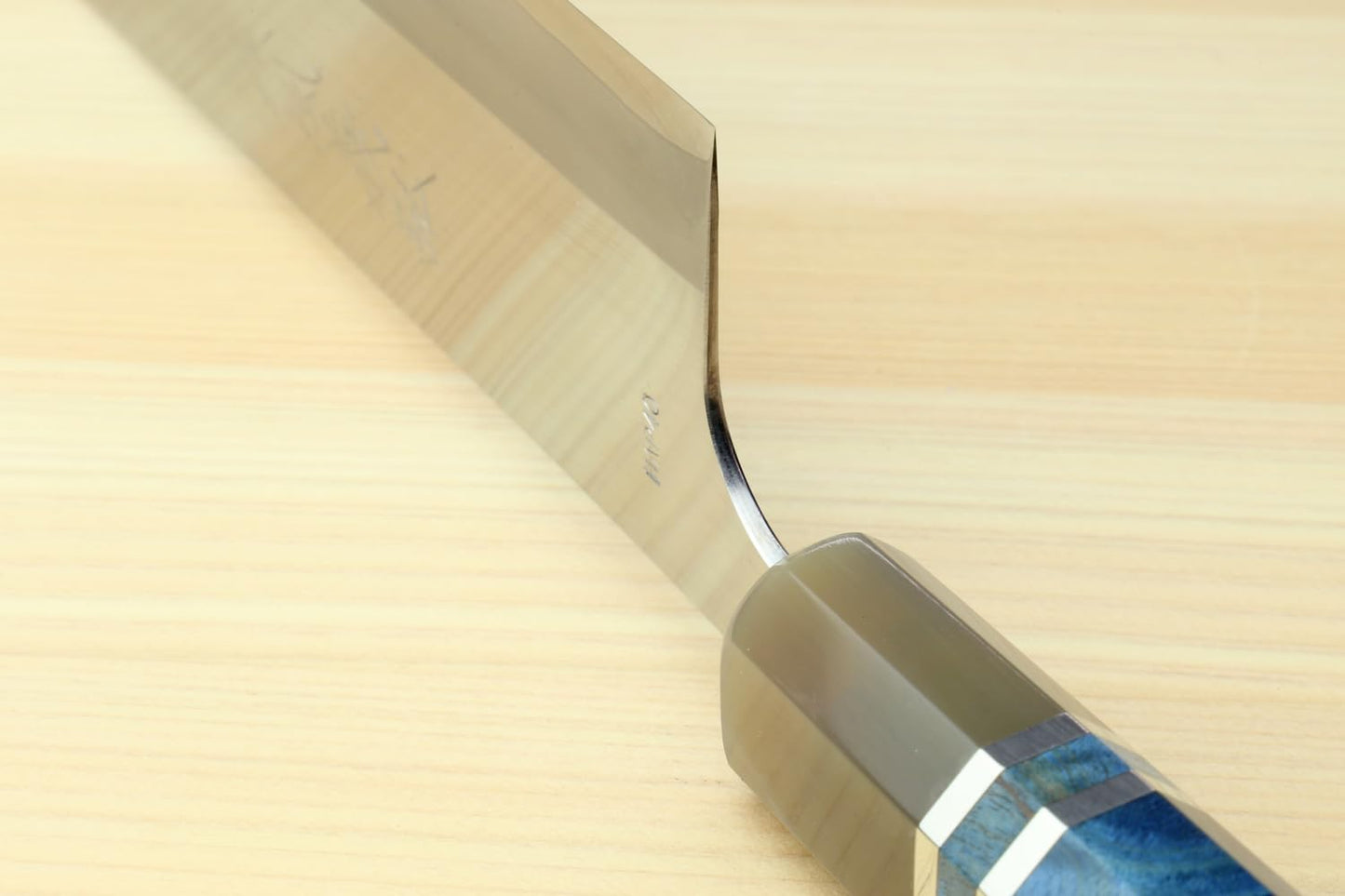Yoshihiro High Speed Stainless Steel HAP40 Nakiri Vegetable Chef's Knife Ocean Blue Handle (7'' (180mm))