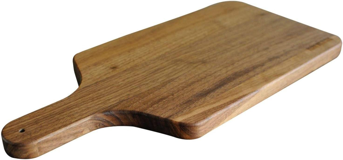 Made in USA Walnut Cutting Board by Virginia Boys Kitchens - Butcher Block made from Sustainable Hardwood (Round - 13.5)