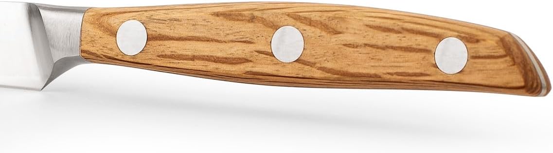 Arcos Jose Andres 10-Inch Fillet Knife Forged Meat Slicer | Professional NITRUM Stainless Steel Blade with Silk Edge | Ideal for Slicing Ham or Prosciutto | Ergonomic Holm Oak Wood Handle
