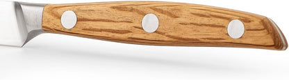 Arcos Jose Andres 10-Inch Fillet Knife Forged Meat Slicer | Professional NITRUM Stainless Steel Blade with Silk Edge | Ideal for Slicing Ham or Prosciutto | Ergonomic Holm Oak Wood Handle