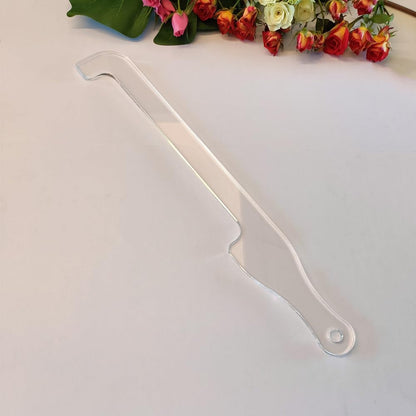 Bread Knife Handle Router Template – 15.9"x2.25" Laser-Cut Acrylic Guide for Custom Wooden Bow Knives & Handmade Kitchen Tools (15.9"x2.25")