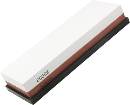 Utoolmart Double-Sided Whetstone Knives Sharpener Sharpening Stone 600/1500 Grit Water Stone for Scissors Razors Carving Tool 1Pcs