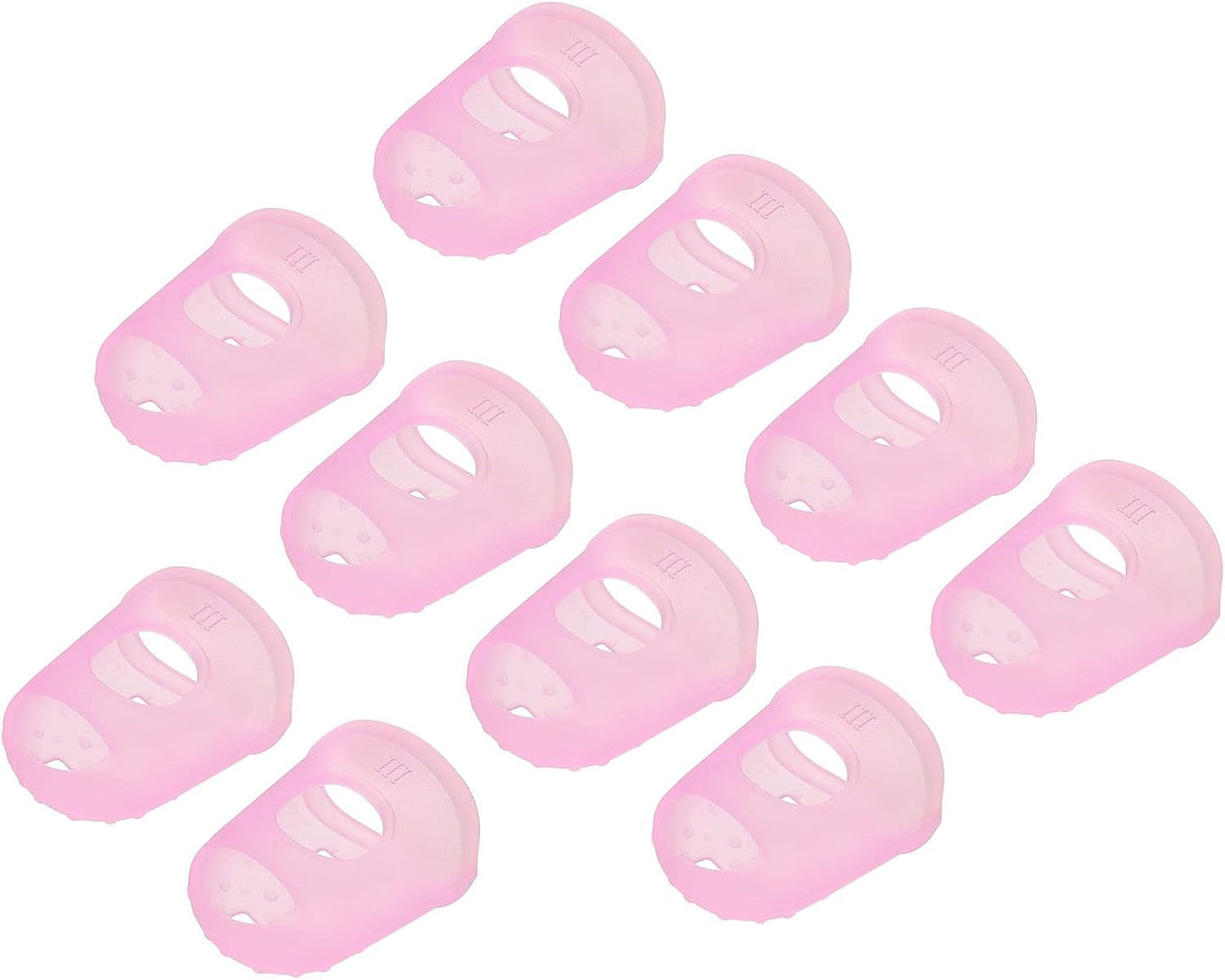 YOKIVE 10 Pcs Fingertip Protector Silicone Fingertip Covers | Protect Fingers, Great for Playing Guitar, Sewing, Cutting (Transparent, 25mm, 1-Inch)