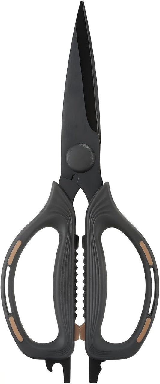 Kitchen Shears Scissors Food Scissors, 8-in-1 Multifunction Japanese Stainless Steel Meat Shears, Dishwasher Safe Sharp Shear All Purpose with Comfort Grip, Ideal for Everyday Use-Green