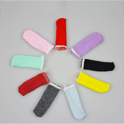 GSHLLO 50 PCS Cotton Finger Cots Gloves Finger Guards Protective Fingertip Cover Sleeves for Men Womens