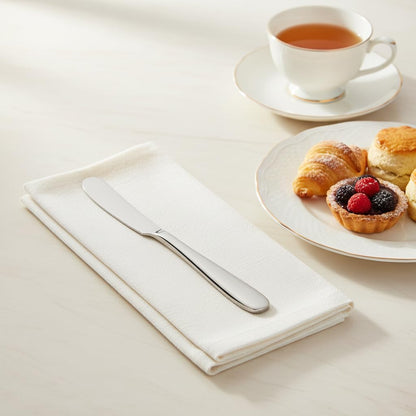 4 Pieces Set Butter knife, Pate Knife Cheese Spreader, Thick and Smooth Handle Food Safety Material Stainless Steel 18/10 SUS 304# for Home Restaurant Party breakfast (Mirror)