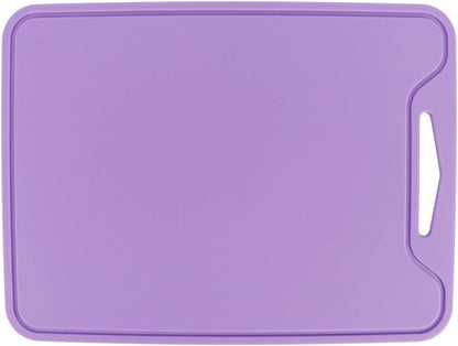 Silicone Cutting Board Set of 3 Flexible Chopping Mats with Juice Groove Non Slip Handle BPA Free Dishwasher Safe Food Grade Heat Resistant Kitchen Mat