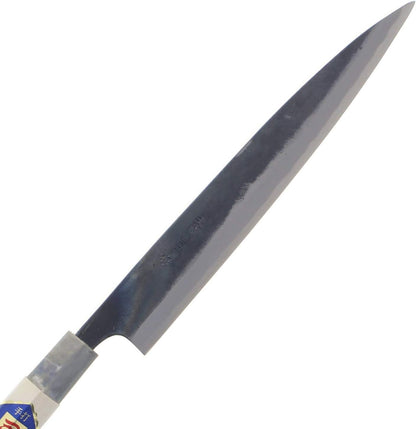 Tosa Knife, Black Uchi, Deba Knife, White Steel, No. 1, 7.1 inches (180 mm), Black, Beige