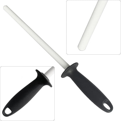 Ceramic Cutter Sharpener Honing Rod Professional Sharpening Tool Stick Ceramic Rod for Kitchen Professional Sharpening Tool