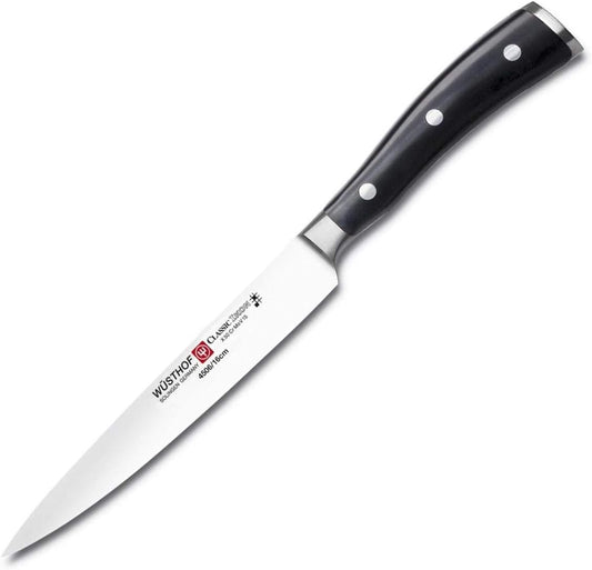 Wusthof Classic Ikon 6” Sandwich Knife, Black