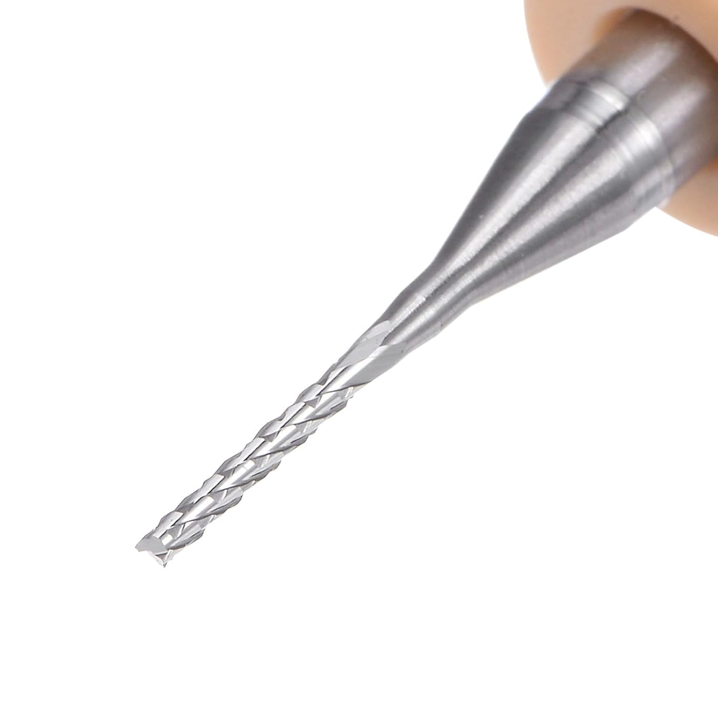 HARFINGTON 10pcs End Mill Bits 0.8mm Solid Carbide CNC Router Bits Engraving Cutter Tools for PCB Circuit Board Milling Machine Wood Carving, 1/8" Straight Shank