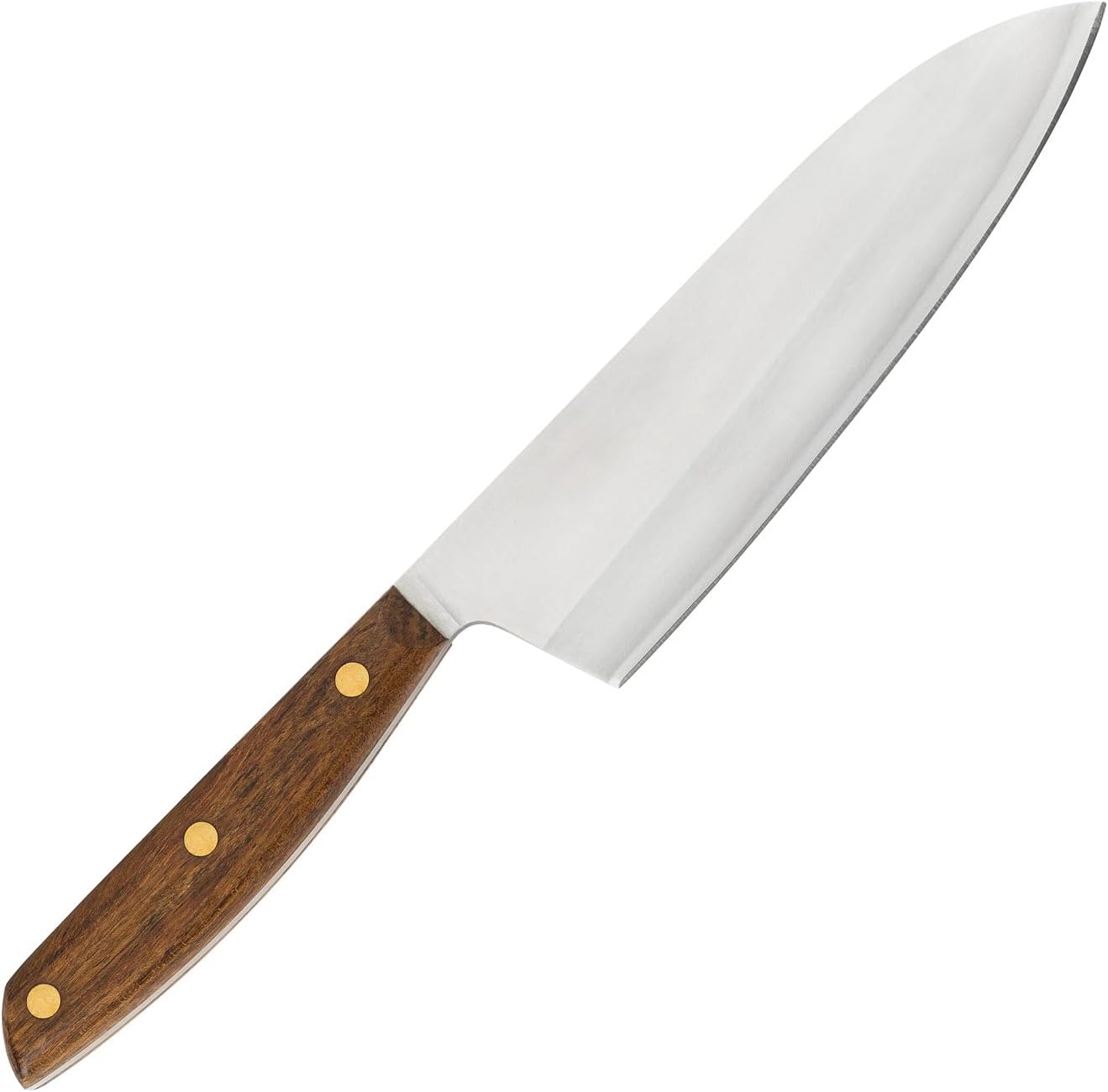 Arcos Deba Knife 7 Inch Stainless Steel. Japanese Kitchen Knife for Fish, Meat and Vegetables. Ovengkol Wood Handle 100% natural FSC and 170mm Blade. Series Nordika. Color Brown.