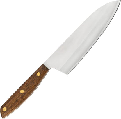 Arcos Deba Knife 7 Inch Stainless Steel. Japanese Kitchen Knife for Fish, Meat and Vegetables. Ovengkol Wood Handle 100% natural FSC and 170mm Blade. Series Nordika. Color Brown.