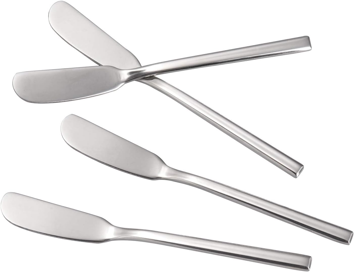 IMEEA Butter Knife Stainless Steel Butter Knife Spreader 6.5-Inch Cheese Spreaders, Set of 4