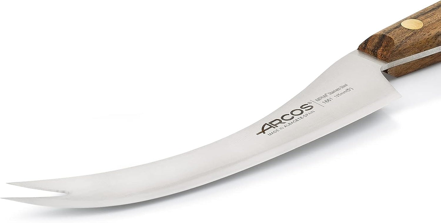 Arcos Deba Knife 7 Inch Stainless Steel. Japanese Kitchen Knife for Fish, Meat and Vegetables. Ovengkol Wood Handle 100% natural FSC and 170mm Blade. Series Nordika. Color Brown.
