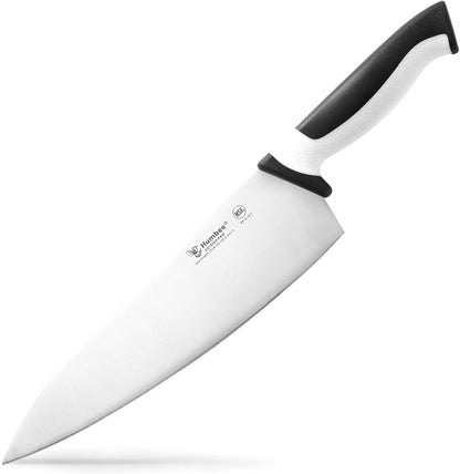 7.5-Inch Nakiri Knife, High Carbon Stainless Steel Hollow Grind Blade, Razor Sharp Edge, Ergonomic Non-Slip Handle, Cleaver Style, DT-50 Series, Orange