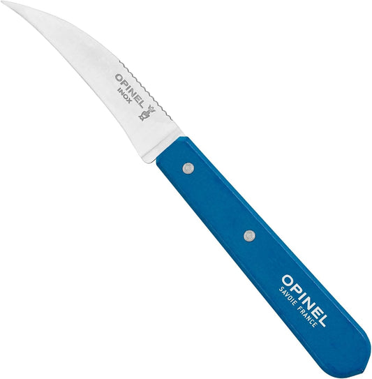 OPINEL Essential No.114 Vegetable Knife, Hornbeam Wood Handles, Made in France (Sage Green)
