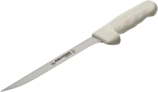 Dexter-Russell Sani-Safe S133-7-PCP 7" Narrow Fillet Knife with Polypropylene Handle, High Carbon DEXSTEEL Blade, NSF Certified, Made in USA
