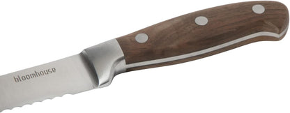 Bloomhouse - Two Time Oprah's Favorite Things Winner - 5" Utility Boning Kitchen Knife German Stainless Steel Blade w/Forged Italian Olive Wood Handle Full Tang for Meat Poultry & Precision Cutting