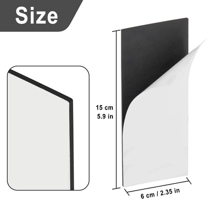 Magnetic Strips with Adhesive Backing, Strong Magnetic Tape Flat Rubber Magnet Strip, Sticky Magnet Strips for Most Surfaces, Refrigerator Whiteboard Dry Erase Board (80 x 45 x 2 mm, 5 pcs)