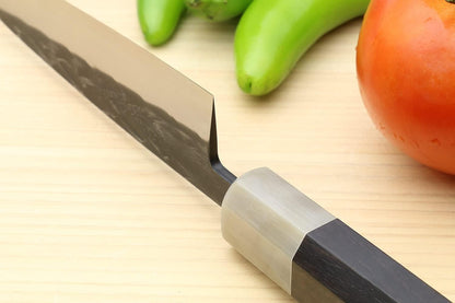 Yoshihiro High Performance SLD Kurouchi Petty Utility Knife Ebony Handle with Saya Cover (5.3"(135mm) & Saya)