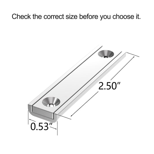 Super Strong Neodymium Rectangular Channel Magnet - 5.00" Length- 6 Pack,Pot Magnets with Matching Screws,Strong Rare Earth Magnets with Countersunk Holes,Magnetic Knife Tools Holder