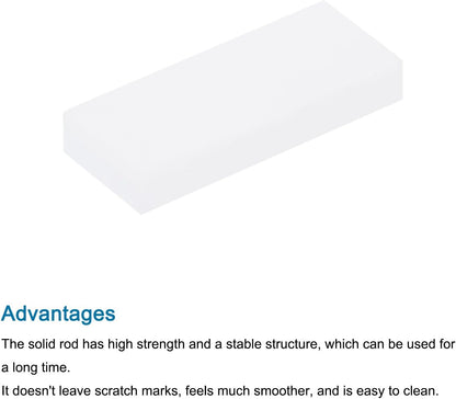 MECCANIXITY Corundum Ceramic Rod Solid Square Alumina 5x5x100mm Sharpening for Knives Scissors, Cream