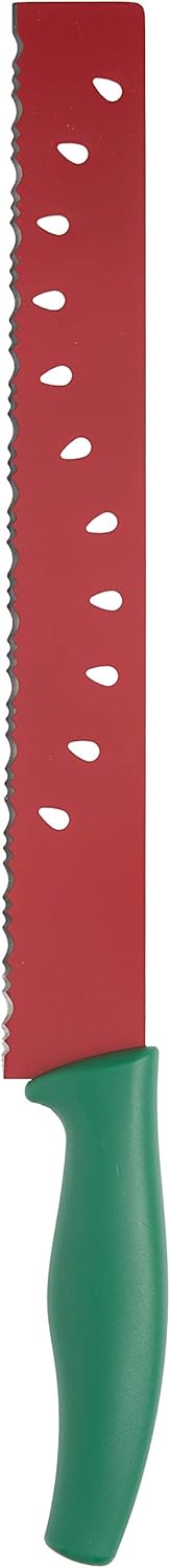 Kuhn Rikon Watermelon Knife, Serrated Fruit Slicer for Watermelon and Large Fruit, Long Blade for Clean Slicing, Easy Cutting Tool