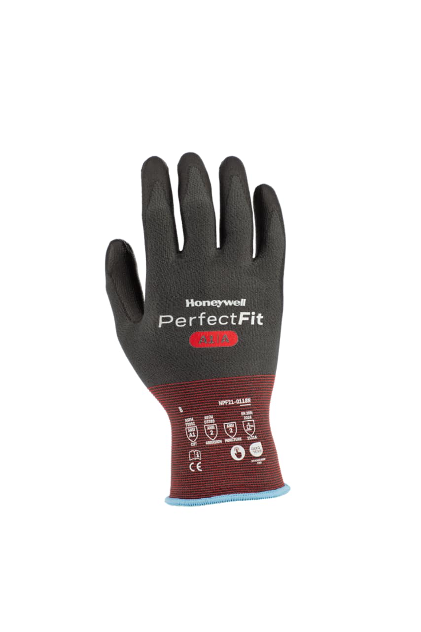 Honeywell PerfectFit A1/A Cut Resistant Gloves, 18 Gauge, PU, 1- Pair, Size 7S