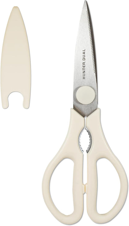 5 Blades Herb Scissors - Professional Kitchen Shears with Safety Cover for Cutting Green Onions, Fresh Herbs, Vegetables & Salad Food Prep, Must-Have Cooking Gadgets, Dishwasher Safe