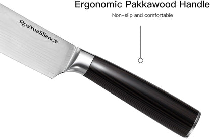 Premium 7" Nakiri Vegetable Knife - Razor Sharp High-carbon Stainless Steel, Ergonomic Wood Handle - Japanese Style Chopper for Precision Slicing, Gift Box Included