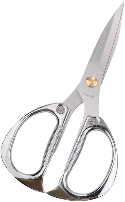 Jasni Heavy Duty Kitchen Shears, Spring Loaded Poultry Shears Stainless Steel Chef Scissors for Bone, Chicken, Poultry, Fish, Food, Meat,Spring-loaded Full Steel Handle