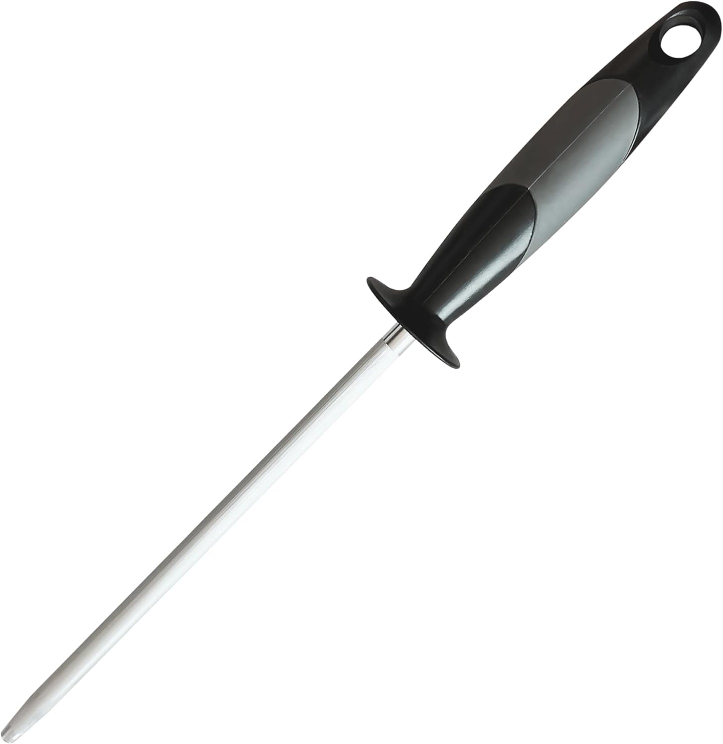 AccuSharp Butcher Sharpening Steel – 9” Knife Honing Rod with Angle Guides (15°/21°), Magnetized Professional Knife Sharpener Rod for Kitchen & Chef Use