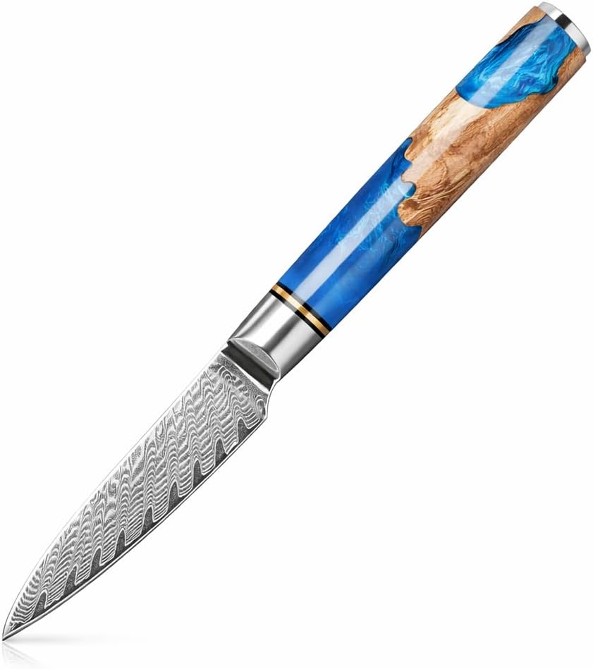 Tidal Blue - 7" Nakiri Knife - Damascus
