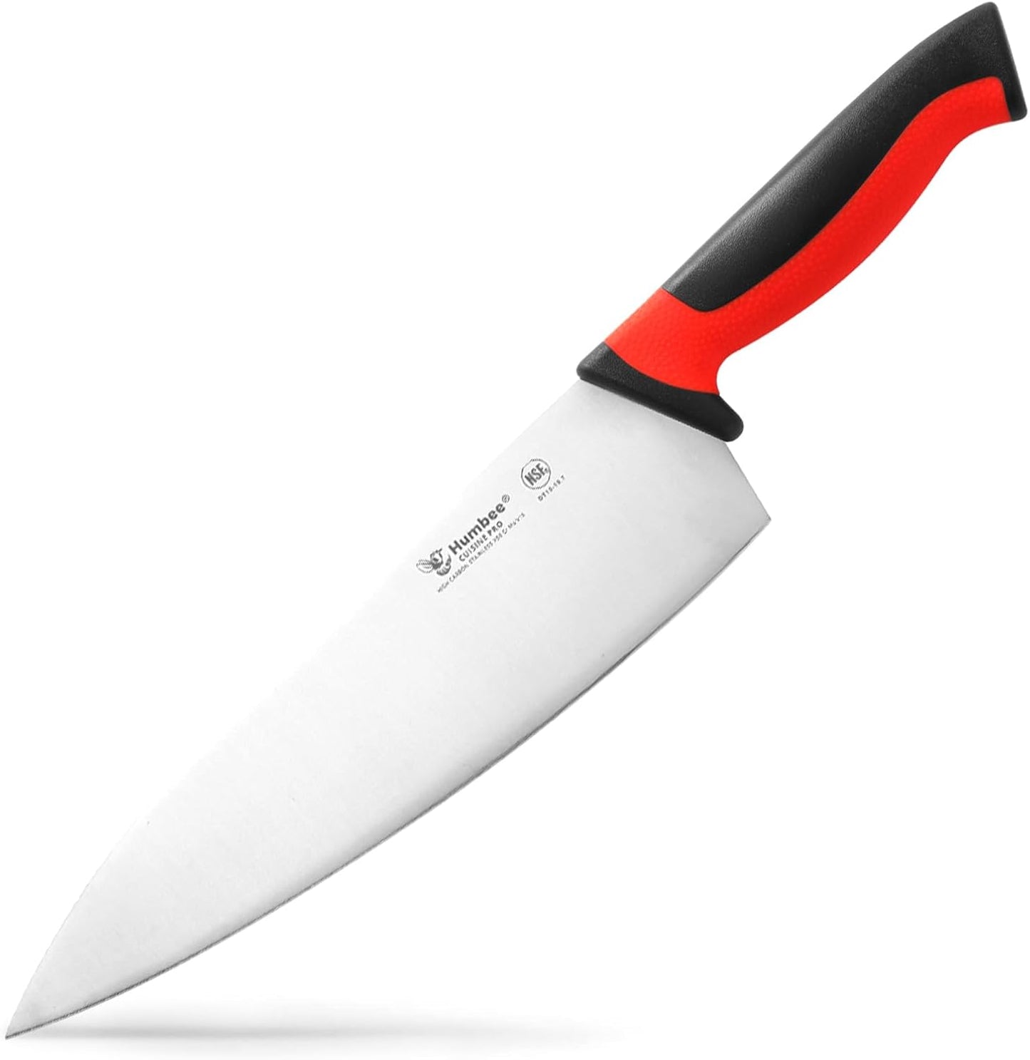 7.5-Inch Nakiri Knife, High Carbon Stainless Steel Hollow Grind Blade, Razor Sharp Edge, Ergonomic Non-Slip Handle, Cleaver Style, DT-50 Series, Orange