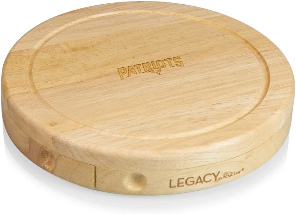 Picnic TIME NFL Brie Cheese Board and Knife Set - Charcuterie Board Set - Wood Cutting Board - Colors B