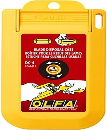 OLFA Mountable Blade Disposal Can (DC-4) - Blade Bank Container w/Mounting Hole Quickly & Safely Disposes & Stores Snap-Off Utility Knife Blades, Perfect for Construction, Warehouses, Work Sites