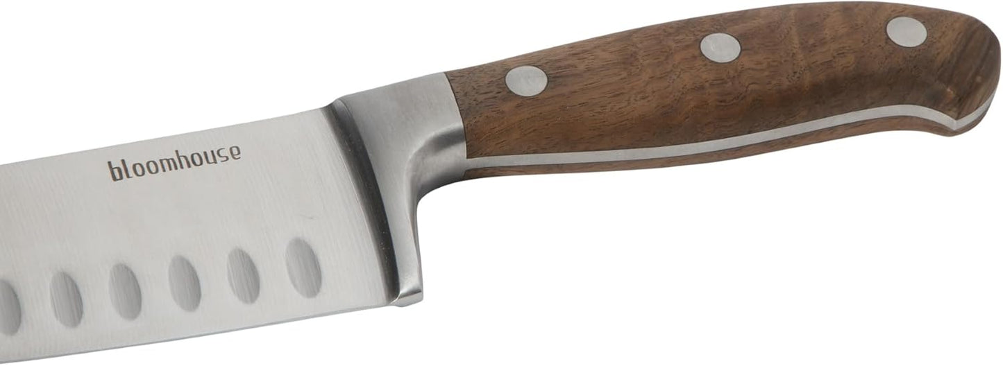 Bloomhouse - Two Time Oprah's Favorite Things Winner - 5" Utility Boning Kitchen Knife German Stainless Steel Blade w/Forged Italian Olive Wood Handle Full Tang for Meat Poultry & Precision Cutting