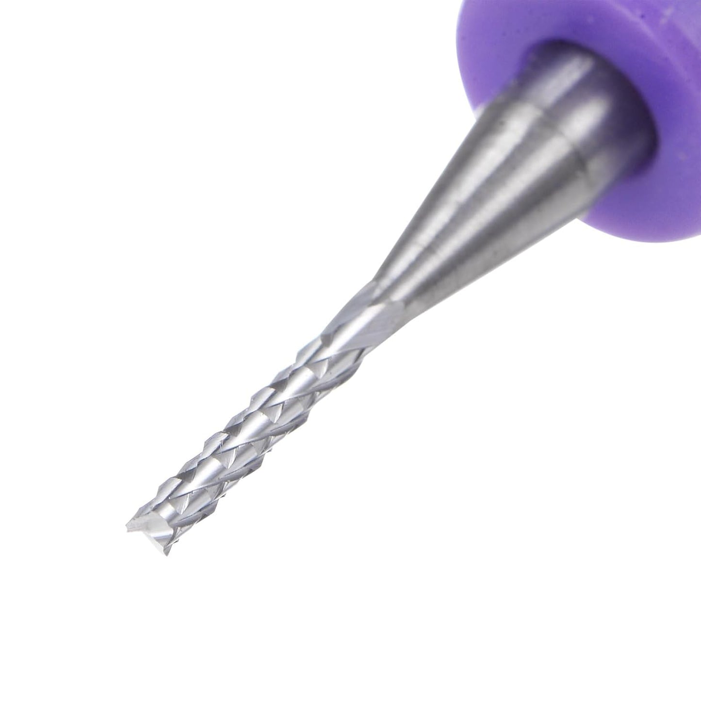 HARFINGTON 10pcs End Mill Bits 0.8mm Solid Carbide CNC Router Bits Engraving Cutter Tools for PCB Circuit Board Milling Machine Wood Carving, 1/8" Straight Shank