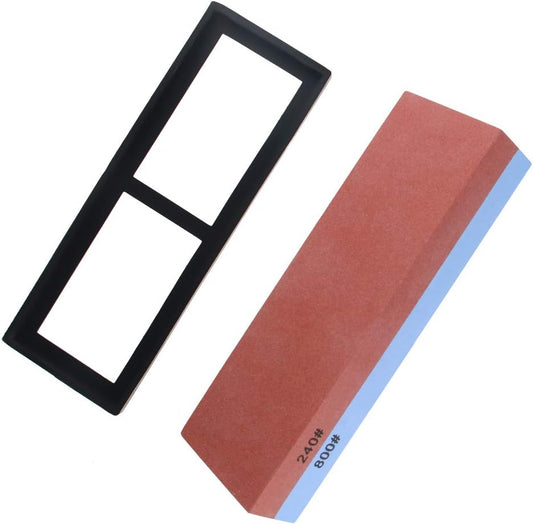 Utoolmart Double-Sided Whetstone Knives Sharpener Sharpening Stone 600/1500 Grit Water Stone for Scissors Razors Carving Tool 1Pcs