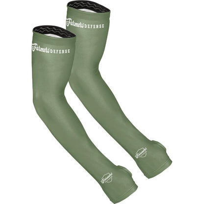 FARMER'S DEFENSE Gardening Arm Sleeves|UV Cooling Protective Sleeve Women & Men|Anti-Scratch Cover Sun UPF Outdoor Protection - Black - S/M